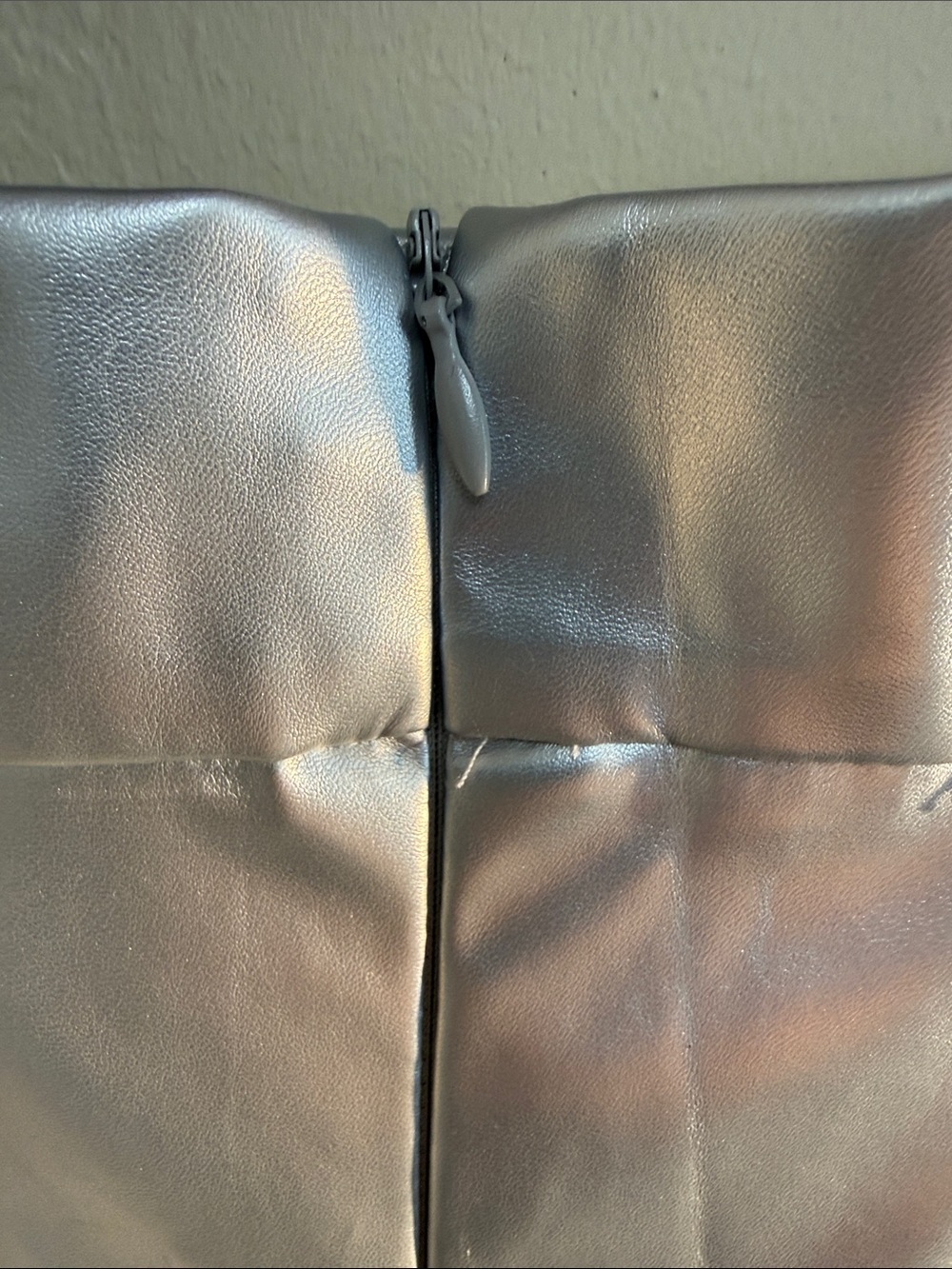 Silver Metallic Skater CIRCLE ⭕️ Skirt WHAT A FUN ONE! Shimmer Shimmery - Picture 4 of 7